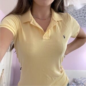 BLOGGERS FAVE! NWT VANS Cassie Ribbed Short-Sleeve Collared Polo Top, Yellow S